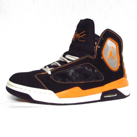 jordan shoes black and orange